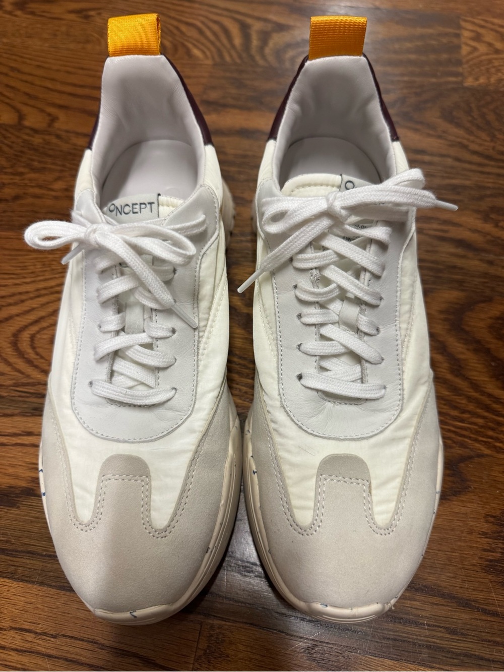 Women’s OnCept Cream & Yellow Fashion Sneakers - WORN ONCE